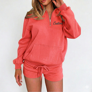 Ensemble décontracté 2 pièces pour femme en molleton 100 % coton respirant, écologique et imperméable à manches longues - Product Image 2
