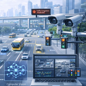Prévision du flux de circulation et contrôle intelligent des feux de circulation - Product Image 1