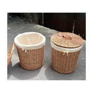 Panier en rotin tressé à la main 2026, le plus vendu, pour rangement de jouets de chambre d'enfant, 100 % pur fait main, propre, sûr et écologique, décoration de chambre de bébé - Product Image 4