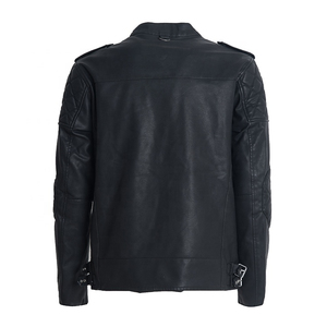 Veste en cuir pour homme, prix réduit, fabricant pakistanais, vente en gros, design de qualité supérieure, veste en cuir de motard pour homme. - Product Image 2