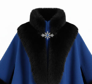 Capes en fourrure pour femmes, manteau d'hiver en fausse fourrure, vêtements d'extérieur de luxe pour dames, capes longues et courtes en peluche douce, veste tendance pour les fêtes - Product Image 2