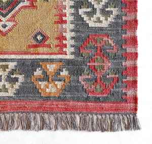 Alfombras Kilim de Yute y Lana Tejidas a Mano para Habitación Infantil, Sala de Estar, Dormitorio y Estudio - Product Image 6