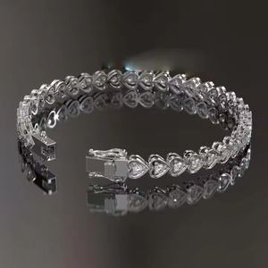 New Round Shape Lab Grown Diamond Tennis <b>Bracelet</b> Bezel Setting 18K Yellow Gold Diamond <b>Bracelet</b> for Both Men and Women - Product Image 3