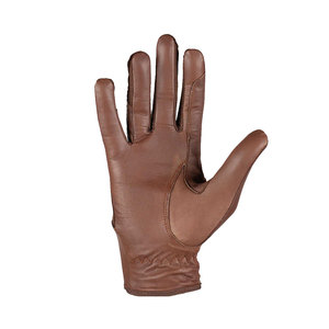 Gants d'équitation en cuir véritable pour hommes, couleur unie, fermeture auto-agrippante, coupe régulière, accessoires équestres - Product Image 2