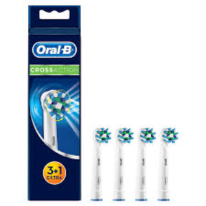 Oral B Cross Action Electric <b>Toothbrush</b> Replacement Brush <b>Heads</b> Refill, 4Count - Product Image 1