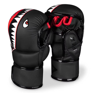 ถุงมือต่อสู้ MMA หนังคุณภาพพรีเมียม ป้องกันได้ดี น้ำหนักเบา จับกระชับมือ ทนทาน แผ่นรองรับแรงกระแทก ดีไซน์ฝ่ามือเปิด - Product Image 2