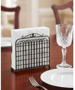 Support de présentation de serviettes en fil métallique noir thermolaqué fait main pour rangement de boîtes à mouchoirs, organisation maison et cuisine - Product Image 4