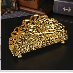 Porte-serviettes moderne en métal doré en spirale pour tables de cuisine, pour une décoration coordonnée, disponible au prix de gros - Product Image 5