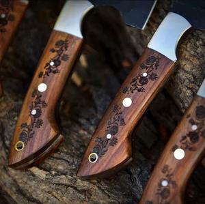Traditional Style 5-Piece Powder Coating Chef <b>Knives</b> with Customized Handle <b>Sharp</b> Serrated Edge for Multi-Purpose Eco-Friendly - Product Image 3