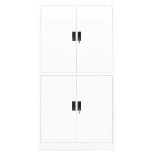 Armoires de rangement de bureau en acier blanc avec grands serrures pour une organisation efficace du bureau - Product Image 2