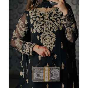 Conjunto de Top y Pantalón de Fiesta para Mujer de Diseñador con Hermoso Dupatta - Product Image 5