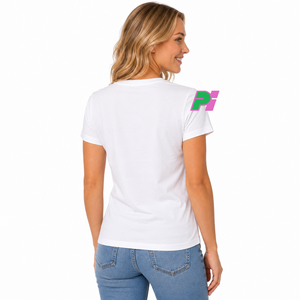 Camiseta de Manga Corta para Mujer, Cuello Redondo, Verano, Casual, Transpirable, de Alta Calidad, con Logotipo Bordado Personalizado - Product Image 3