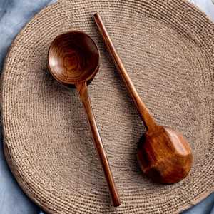 Wooden <b>Spoon</b> Ladle for Cooking <b>Spoons</b> Long Kitchen Cooking Soup <b>Spoon</b> Soup Ladle with Natural Wood Color Free Sample Long Handle - Product Image 5