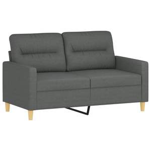 Juego de Sofás Rectangulares de 2 Plazas en Gris Oscuro, Muebles para Sala de Estar Hechos de Poliéster - Product Image 3