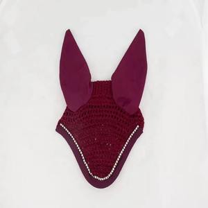 Vente en gros de couvre-mouches pour chevaux d'équitation |   Couvre-oreilles en coton tissé à la main, protection contre les moustiques - Product Image 1