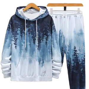 Survêtement décontracté à capuche pour homme, style hiver, couleur unie, sublimation, polyester/coton durable, couleurs personnalisées et utilisation en extérieur - Product Image 1