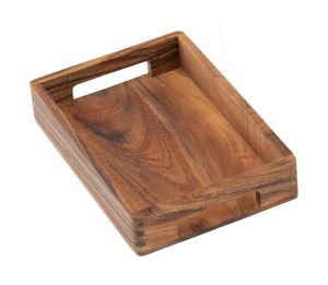 Rectangular Wooden Serving Tray-Eco-Friendly <b>Disposable</b> Country Design Breakfast & Food Serving Table Tray - Product Image 4