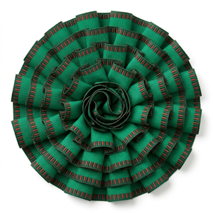 Ruban gros-grain plissé 25 mm rose vif, magenta et vert pour emballage cadeau de Noël, nœuds pour cheveux et décorations de fête - Fournisseur en gros - Product Image 2