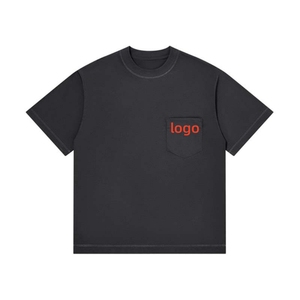 เสื้อยืดคอตตอนถักเนื้อหนา 100% สกรีนโลโก้ได้ตามสั่ง แบบเรียบหรู ทรงปกติ ใส่ได้ทั้งชายและหญิง เสื้อยืดเปล่าสำหรับผู้ชาย - Product Image 3