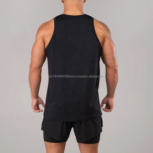 Débardeurs légers extensibles dans les quatre sens Débardeur pour homme Coupe ajustée Vêtements de sport Entraînement Polyester Spandex Stringers - Product Image 3