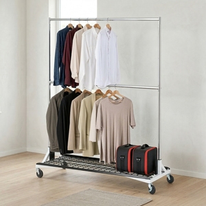 Perchero Metálico Industrial Comercial Resistente al por Mayor, Moderno, Independiente, con 3 Ganchos, Fabricante de Taiwán - Product Image 1