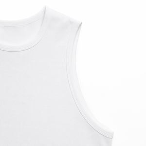 Camiseta sin mangas de punto personalizada para mujer, sin cuello, acanalada, teñida, ajustada, básica, informal, suave, elástica, transpirable y ecológica. - Product Image 5