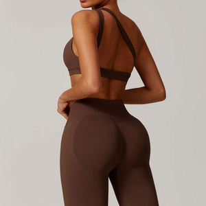 Conjunto de Yoga con Logotipo Personalizado, Pantalones Cortos de Cintura Alta, Top de Yoga de Manga Larga para Danza, Correr, Ejercicio - Conjuntos Deportivos de Yoga - Product Image 6