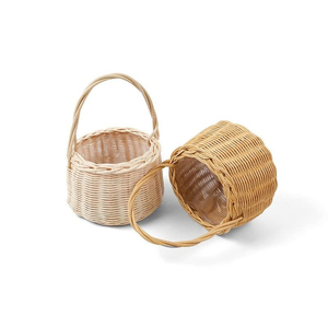 Cestas de plantas de mimbre trenzadas a mano para flores secas, jardinera de ratán, cesta de flores, macetas al por mayor de Vietnam - Product Image 1