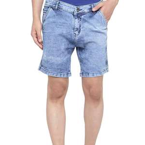 Shorts en toile délavée style streetwear tendance 2026 pour homme, coupe ample, 100 % coton, décontracté - Product Image 1