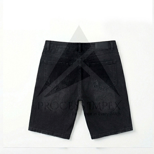Rhinestone <b>Mens</b> Denim Shorts Premium Crystal <b>Studded</b> Jean Shorts Streetwear Custom Design Process Impex - Product Image 2