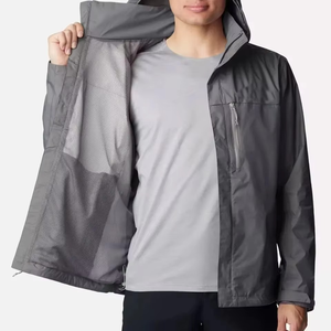 New Fashion Men <b>Lightweight</b> Hooded Windbreaker <b>Jacket</b> Full Zip Waterproof Casual Outdoor <b>Running</b> Training <b>Jacket</b> With Pockets - Product Image 2
