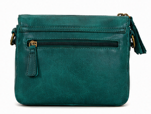Bolso Bandolera Gravs Hecho a Mano de Cuero Genuino Estilo Bohemio Vintage para Mujer, Moda Primavera, Correa Ajustable, Cierre de Cremallera - Product Image 4