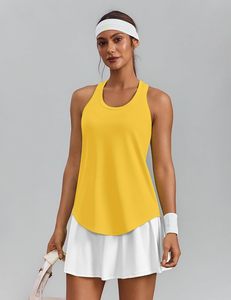 Débardeur Femme en Spandex/Polyester Sans Manches Décontracté Été Doux Confortable Respirant Extensible Écologique Séchage Rapide Nœud - Product Image 1