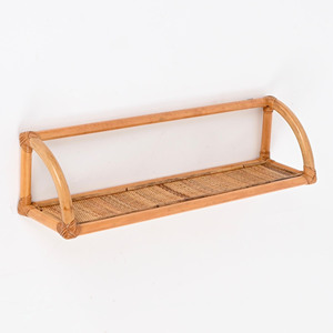 Estante de pared para decoración del hogar, estante para especias de ratán, organizador de almacenamiento para cocina y dormitorio, estantes colgantes - Product Image 1