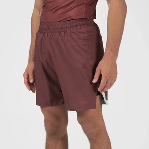 Men's Martial Arts Wear <b>Linen</b>/Cotton Oxford Quick Dry Mid Waist Zipper Fly Grappling Muay Thai <b>Knee</b>-<b>Length</b> <b>Shorts</b> - Product Image 2