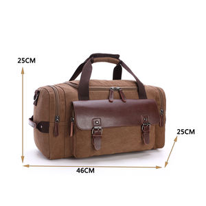 उच्च गुणवत्ता वाले शाकाहारी कैनवास डफ़ल बैग यात्रा के लिए कस्टम लोगो शुद्ध रंग टिकाऊ जिम बैग के साथ बड़ी क्षमता - Product Image 2