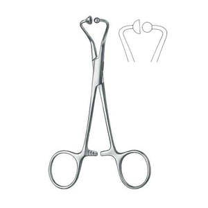 Pince à serviette de microchirurgie plastique 14 cm à embout sphérique Backhaus, outil manuel chirurgical dentaire par Grip Surgical - Product Image 2