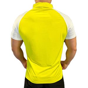 Camiseta Polo para hombre, 100% algodón, camiseta para correr, camiseta de gimnasio de entrenamiento de dos colores para hombre, ropa informal para correr - Product Image 3