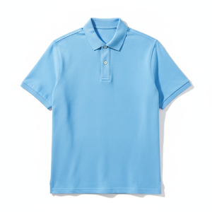 เสื้อโปโลผู้ชายสีฟ้าสดใส สไตล์สตรีทแวร์ แขนครึ่งตัว น้ำหนักเบา ไซส์ใหญ่ ราคาประหยัด - Product Image 2