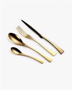 Minimalist Stainless Steel Flatware Set High <b>Mirror</b> Polish Rust Resistant Wedding Cutlery - Product Image 3