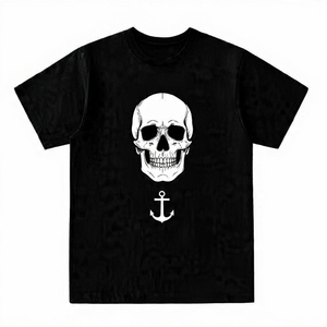 เสื้อยืดคอตตอนผู้ชายขายส่ง พิมพ์โลโก้ตามสั่ง คอกลม แขนสั้น สตรีทแวร์ OEM เป็นมิตรกับสิ่งแวดล้อม ระบายอากาศได้ดี น้ำหนัก 180 กรัม ทรงปกติ - Product Image 1