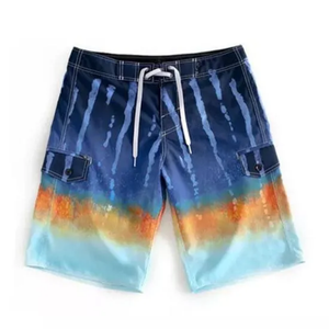 Shorts de plage décontractés pour hommes en polyester/coton solide, à séchage rapide et imperméables, pour le surf et l'été - Product Image 2