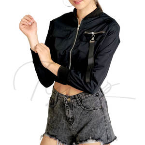 Veste pour femme la plus vendue, style bomber court, veste bomber coupe-vent respirante pour femme, personnalisable - Product Image 2