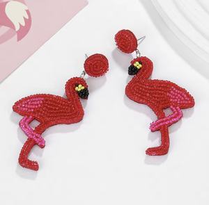 Nuevas llegadas: Pendientes clásicos unisex de cuentas de vidrio hechas a mano, estilo letra, color rosa Rani, de moda, con cuentas de semillas, para profesores. - Product Image 2