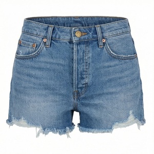 Shorts en jean respirants pour femmes, couleur personnalisée, taille haute, style streetwear estival, bas de tenue tendance pour le quotidien féminin - Product Image 1