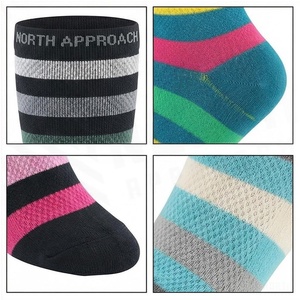 Crew <b>Socks</b> Geometric Pattern Blue Breathable Running <b>Socks</b> for Adults Spring Season - Product Image 4