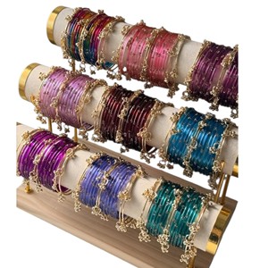 Élégantes bracelets en verre du Cachemire pour femmes, faible MOQ et prix de gros, ensembles de bracelets en verre tendance, quantité en gros disponible - Product Image 1