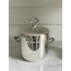 Handmade Brass Ice <b>Bucket</b> <b>With</b> <b>Lid</b> And Tongs Round Vintage Style Metal Beverage Cooling Gold Ice <b>Bucket</b> For Party Use Modern - Product Image 2