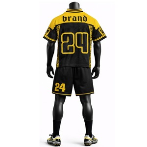 Ensemble de maillot et short de football américain de qualité supérieure, uniforme sportif respirant, vêtements d'équipe personnalisés pour les entraînements et les matchs - Product Image 3