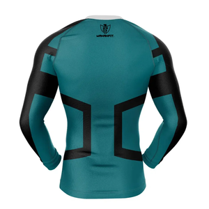 T-shirt de compression à manches longues pour homme, protection UV, séchage rapide, logo personnalisé, pour sport, gym, surf, MMA, pêche, athlétisme - Product Image 3